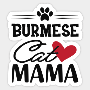 Burmese Cat Mama Sticker